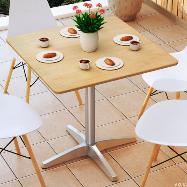 カフェテーブル 四角 ダイニングテーブル おしゃれ 幅75×高さ72cm