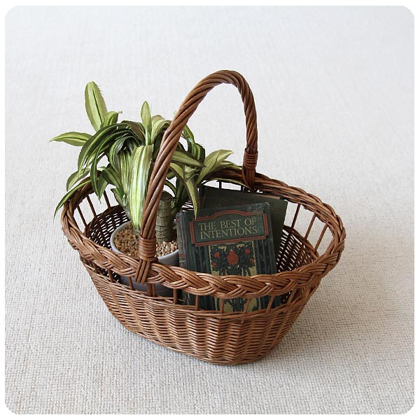 イギリス アンティーク バスケット ショッピングかご 英国 インテリア