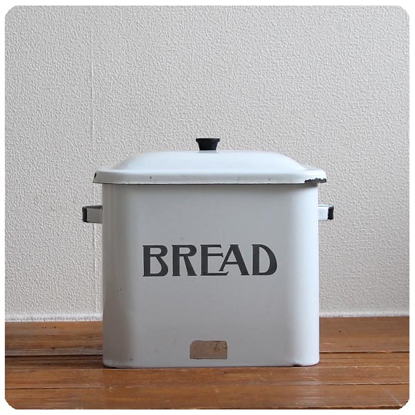 イギリス アンティーク ブレッド缶/ホーロー製/キッチン雑貨/エナメル