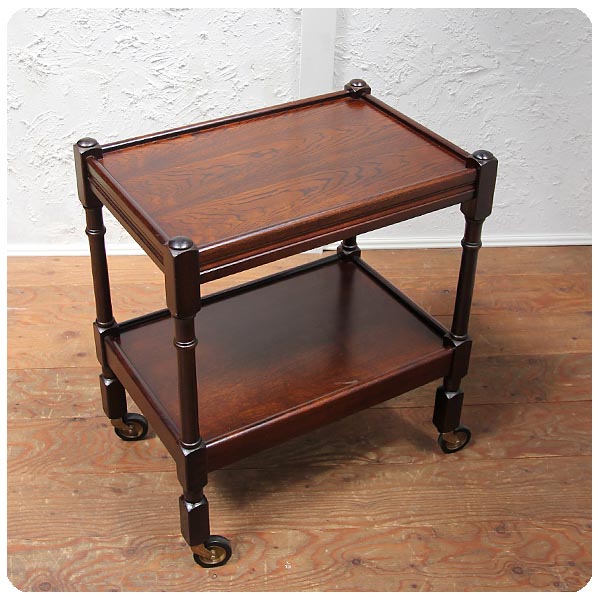 イギリス ヴィンテージ キッチンワゴン トロリー キャスター オーク