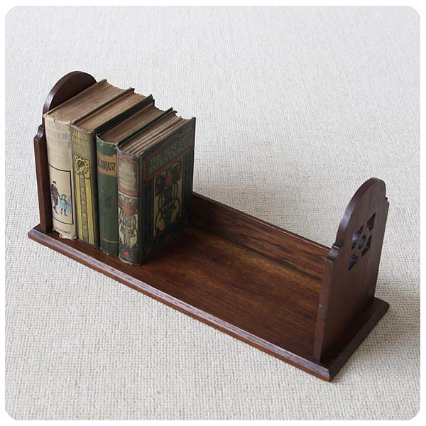 イギリス アンティーク ブックスタンド 本立て オーク材 古木
