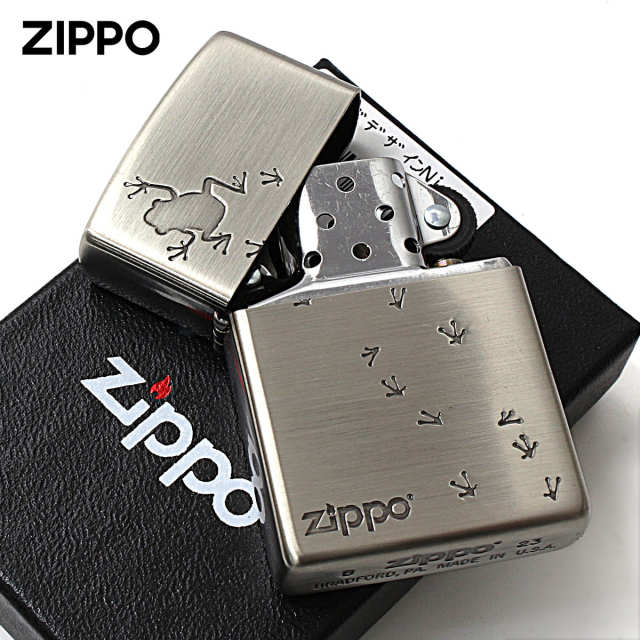 Zippo ジッポー カエル 蛙 フロッグデザイン ニッケルメッキ つや消し