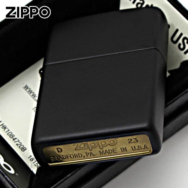 Zippo ジッポー 無地 ブラック マット Black Matte 塗装 218 メール便