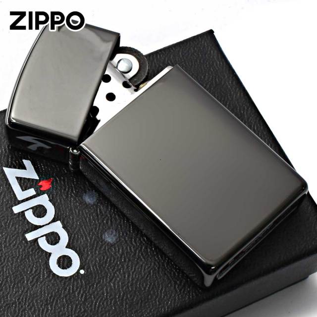 Zippo ジッポー スリム 無地 漆黒 ブラックエボニー SLIM EBONY 鏡面