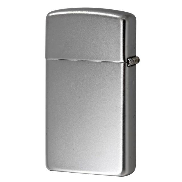 Zippo ジッポー スリム 無地 サテンクローム Satin Chrome Slim No