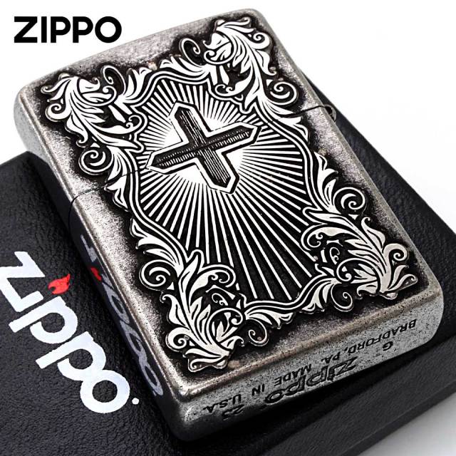 Zippo ジッポー アラベスク マリア ディープエッチング 両面加工