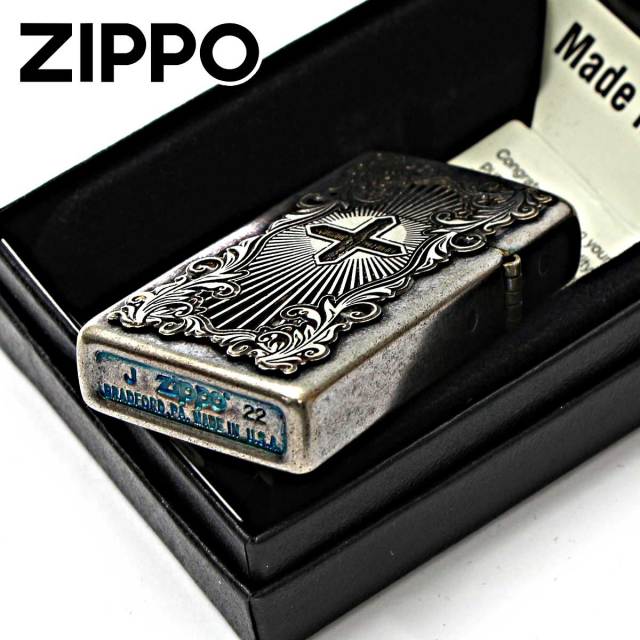 Zippo ジッポー アラベスク マリア スリム ディープエッチング 両面