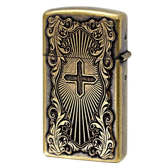Zippo ジッポー アラベスク マリア スリム ディープエッチング 両面