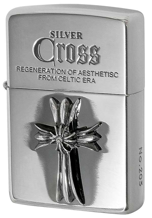 Zippo ジッポー クロス 十字架 メタル 純銀メタル いぶし仕上げ Cross