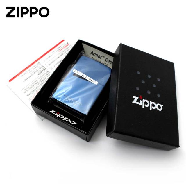 Zippo ジッポー アーマー チタニューム ブルー ポリッシュ 鏡面