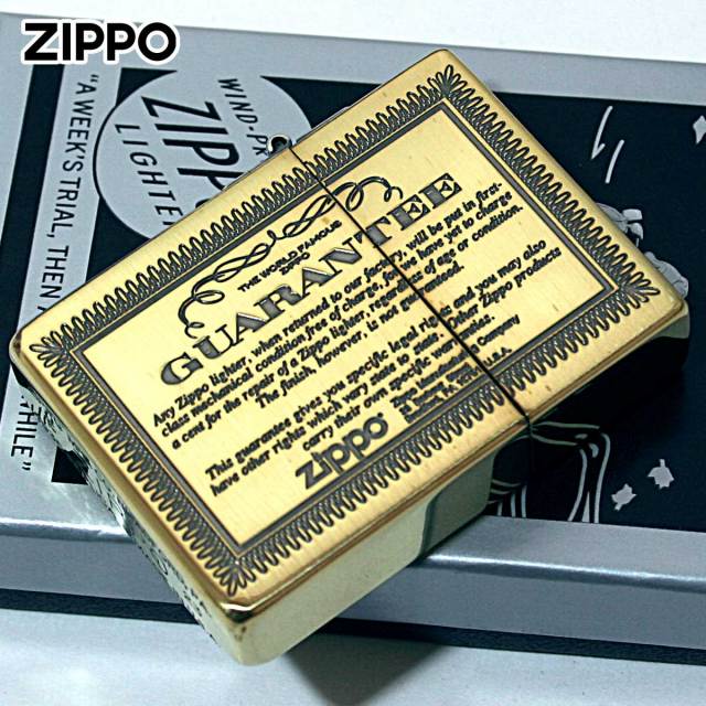 Zippo ジッポー 1935レプリカ ギャランティー柄 保証書 ブラス