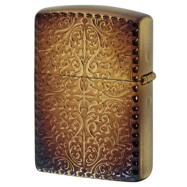 Zippo ジッポー アーマー アラベスク 唐草 コーナーリューター 両面