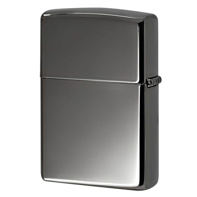 Zippo ジッポー 無地 淡い黒 鏡面 ブラックアイス Black Ice PVD