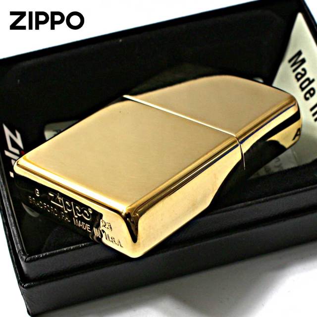 Zippo ジッポー 無地 真鍮無垢 ブラス 鏡面 ハイポリッシュブラス High