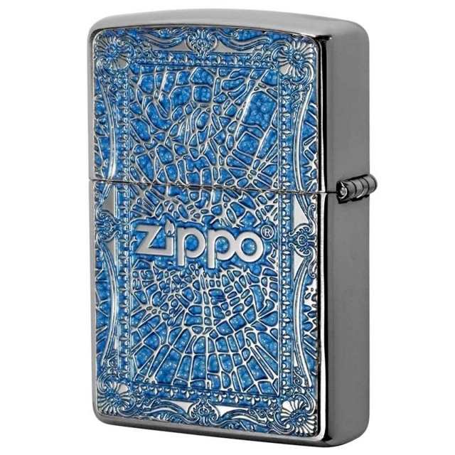 Zippo ジッポー クロス Cross 十字架 ブルー ＃200 メタルプレート