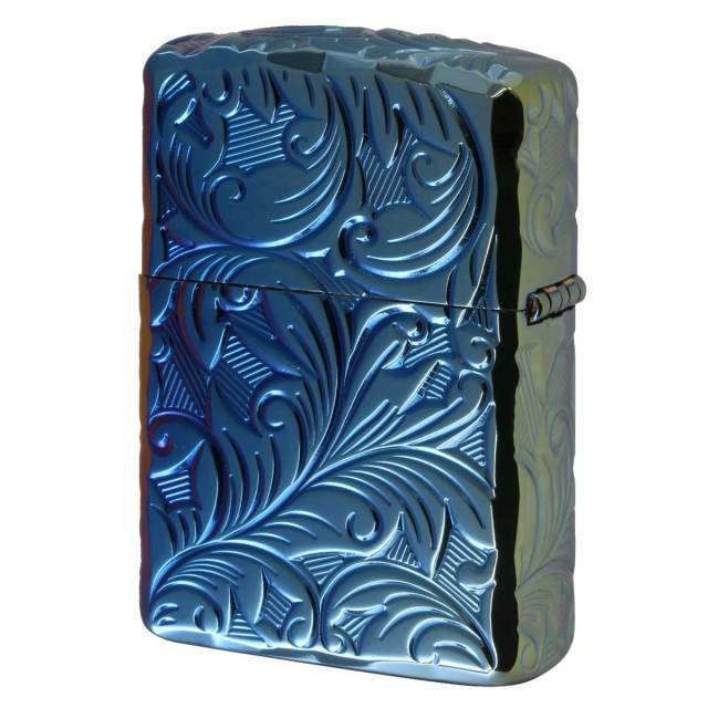 Zippo ジッポー アーマー リーフ 5面立体彫刻 レインボー チタニューム