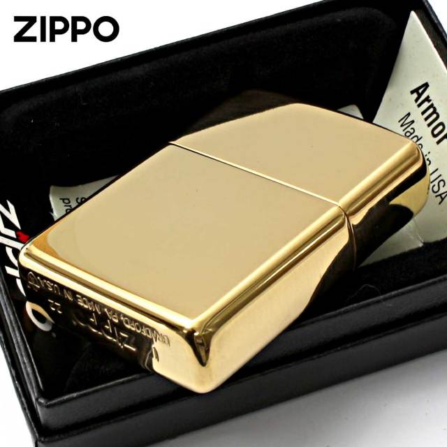 Zippo ジッポー アーマー 無地 真鍮無垢 ブラス 鏡面 ハイポリッシュ