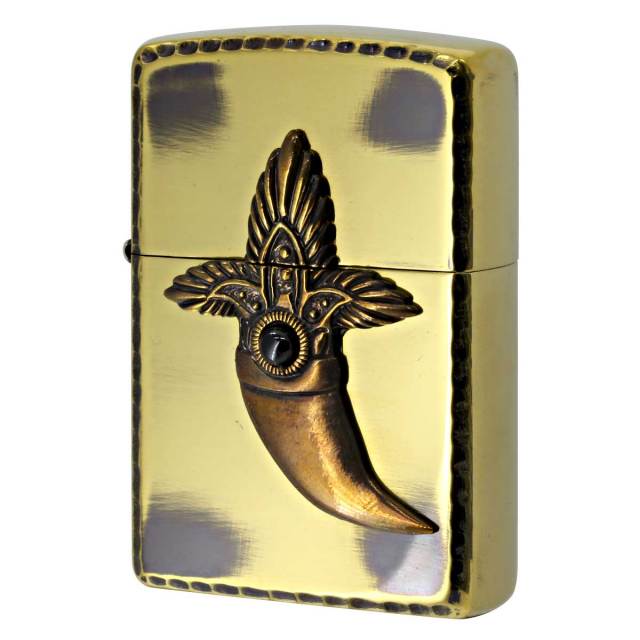 Zippo ジッポー インディアンジュエリー エンブレム ブラスいぶし