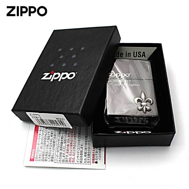 Zippo ジッポー ユリ Yuri 王家の紋章 ブラックニッケル ユリメタル