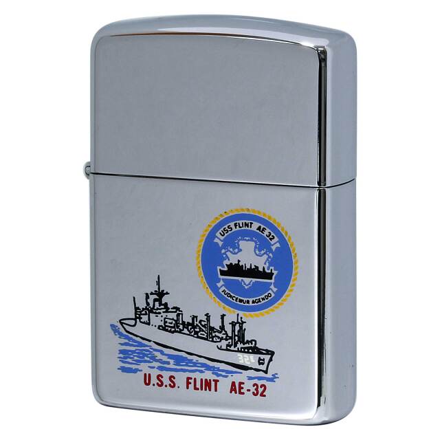 絶版/ヴィンテージ Zippo ジッポー 中古 1990年製造USS Flint T-AE-32