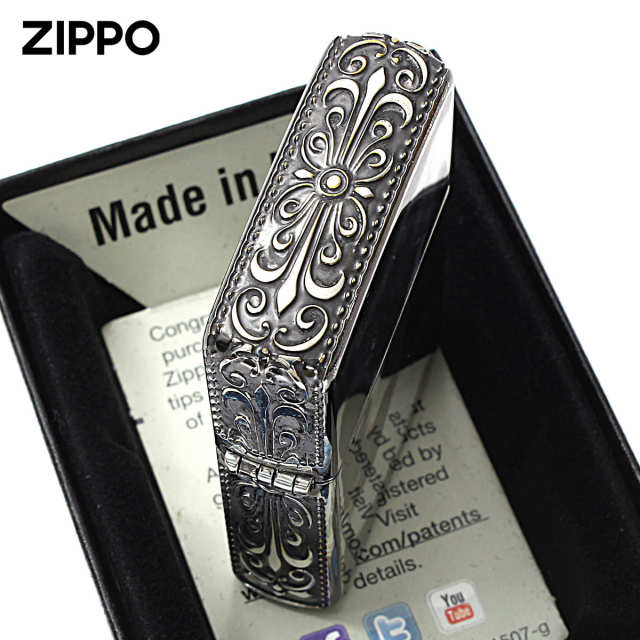 Zippo ジッポー サイド アラベスク 唐草 アンティークフィニッシュ