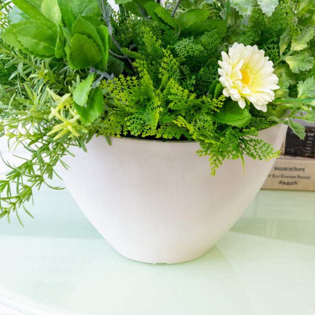 PAS011 造花アレンジメント/プラスチック合成樹脂鉢】フラワー