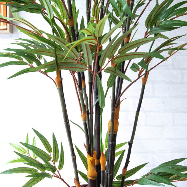 人工 観葉植物 フェイク グリーン 黒竹 H約190cm 大型 店舗 装飾 開店