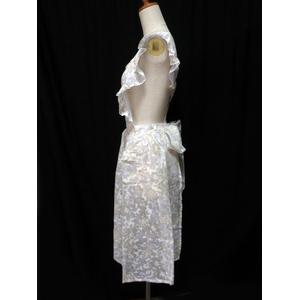 イヴサンローラン YVES SAINT LAURENT エプロン 花柄 フリル シフォン