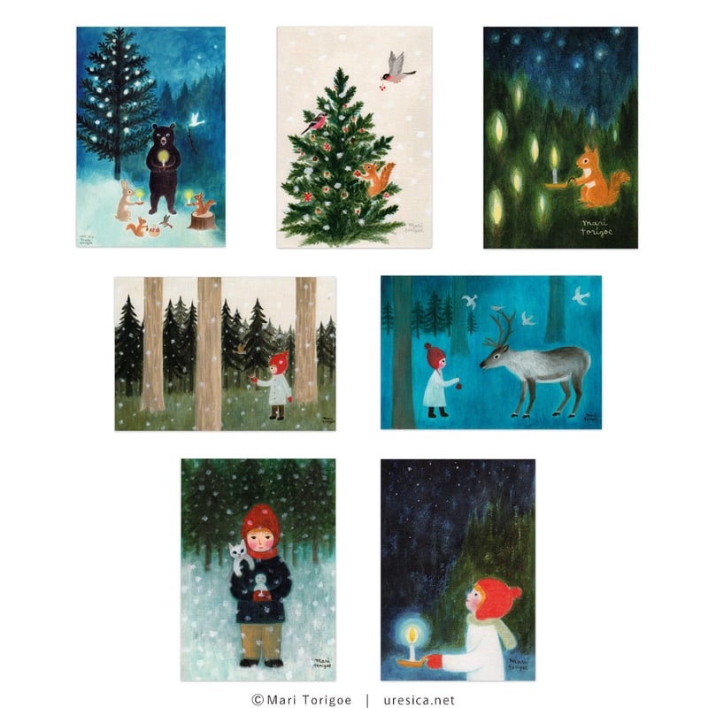 とりごえまり ポストカード（Xmas） | URESICA
