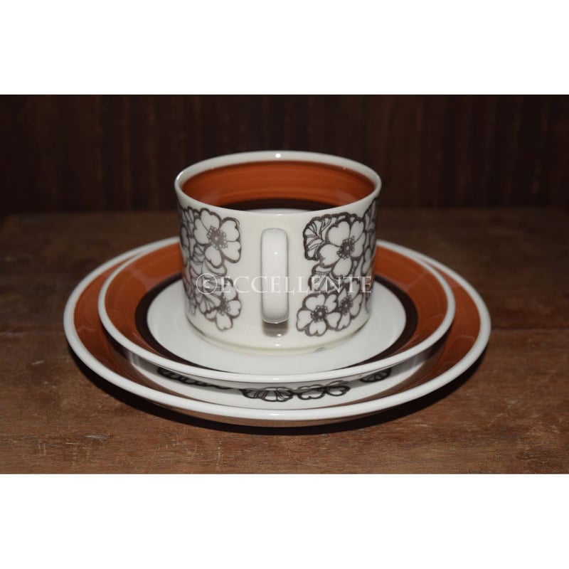 北欧ヴィンテージ】【ゲフレ】アグネッタ コーヒーカップトリオ①