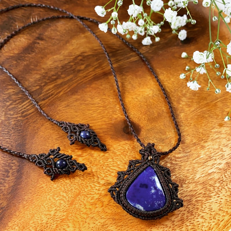 送料無料】〜蒼宙（そら）〜ラピスラズリ・マクラメネックレス | Natupla