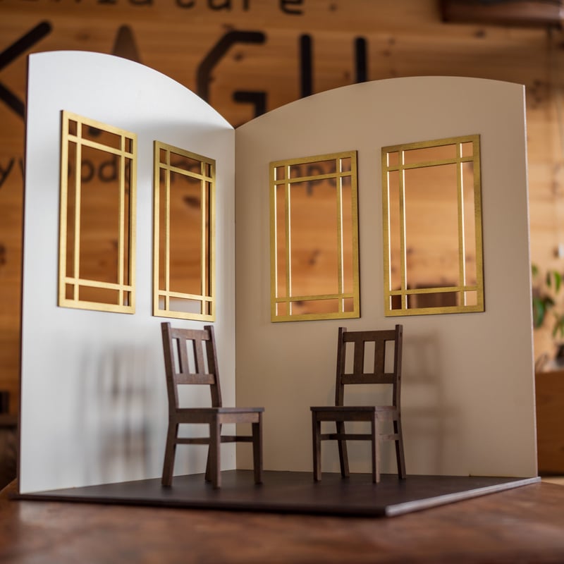 1/6スケールドールハウスゴールド窓枠 家具セット 新作5台限定セール