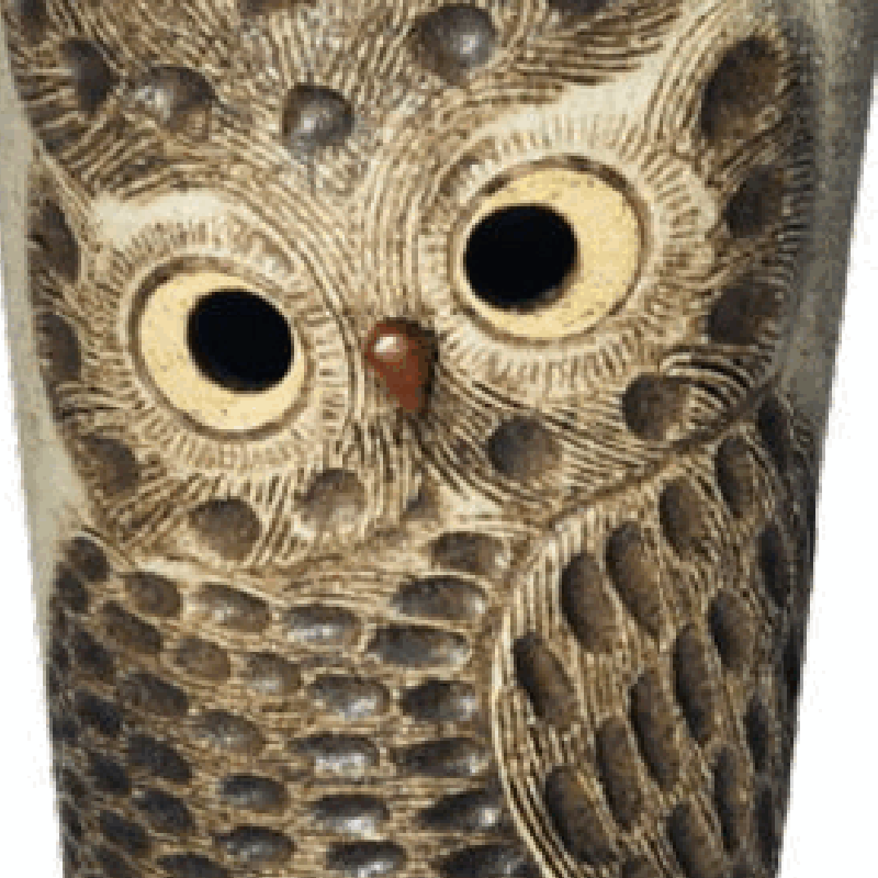 ふくろう透し彫傘立 （信楽焼き・陶器・傘立て・梅雨・雨・玄関・収納