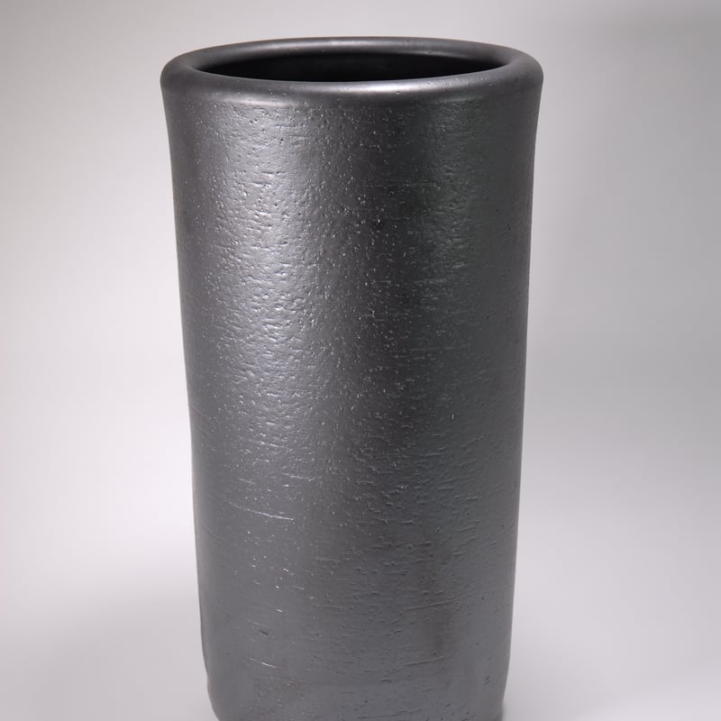 黒マットふくろう透し彫傘立 （信楽焼き・陶器・傘立て・梅雨・雨