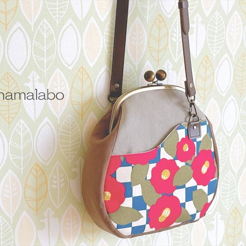 KT-2119-SET】がま口あおりミニバッグの型紙＆レシピ(ショルダー版の