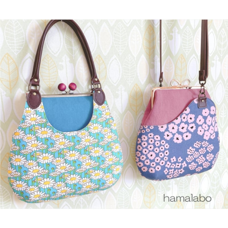 KT-2137-SET】着せ替え可能！スリム型がま口あおりバッグの型紙