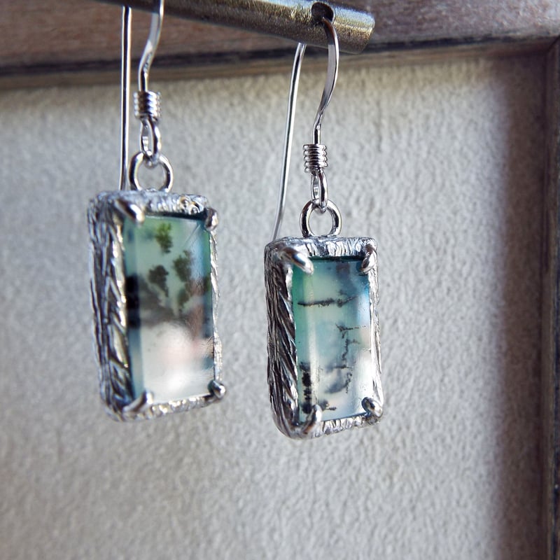 デンドリティックアゲートのピアス | Namikata