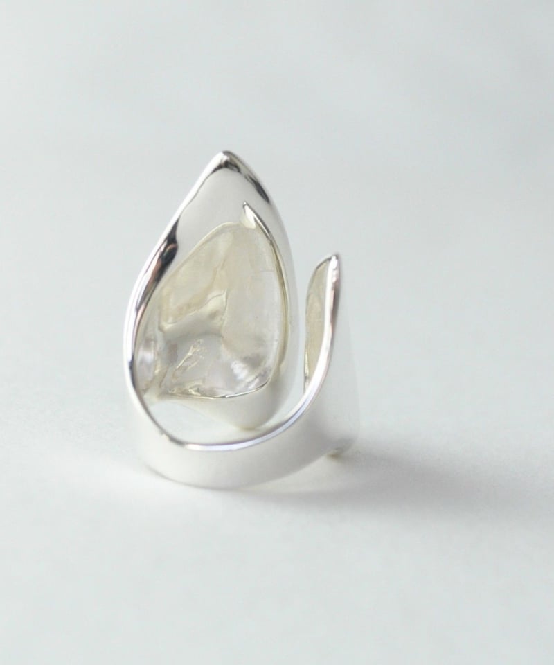 anq.】シルバー925 アシンメトリーボリュームリング | KU-CROISSANT