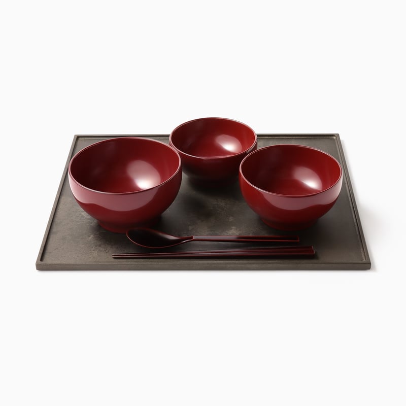 めぐる長角折敷・四分一塗り（月面柄） | 漆器「めぐる／めぶく」公式