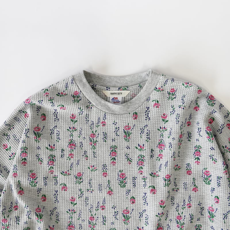 JEMORGAN x HARVESTY】FLOWER WAFFLE LONG DRESS