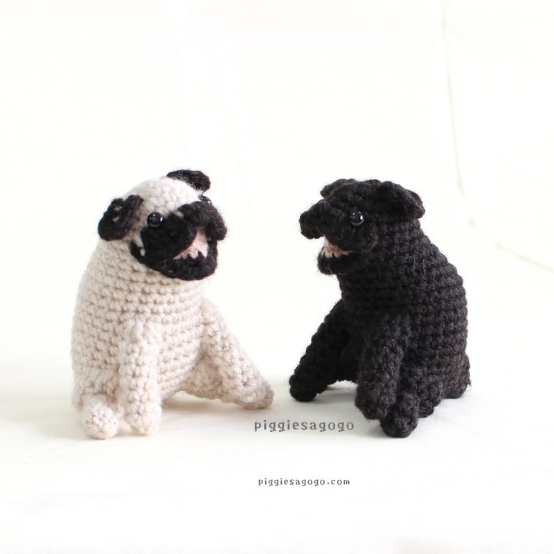 パグのあみぐるみ 編み図 / Pug amigurumi pattern | piggiesa