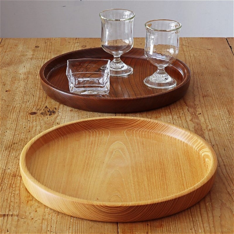 森山ロクロ工作所 欅 丸盆 尺寸 拭漆 | MARKUS