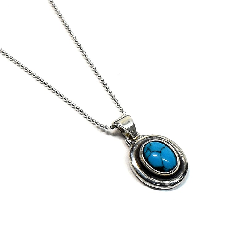 天然石ターコイズ シルバー ペンダントトップ No-07 | シルバー