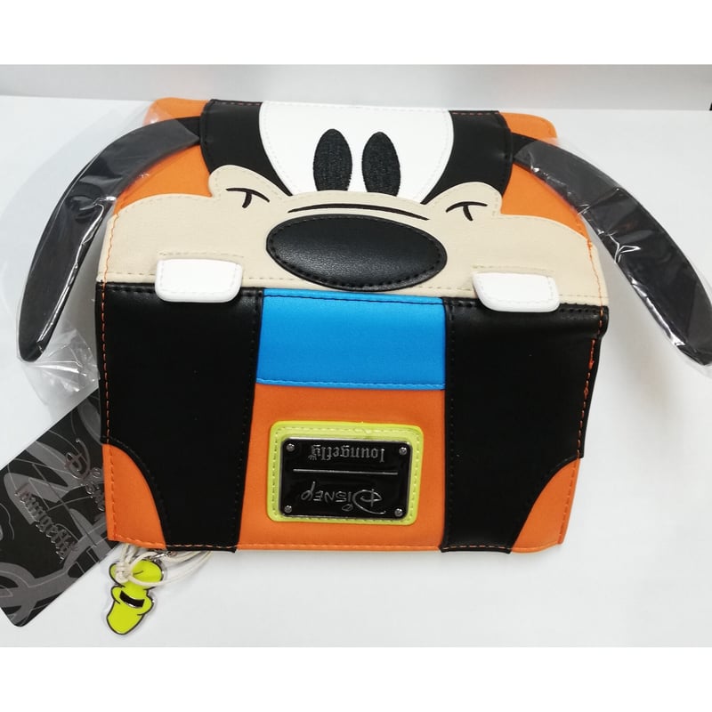 USA直輸入】 DISNEY グーフィー 顔アップ 折りたたみ 長財布