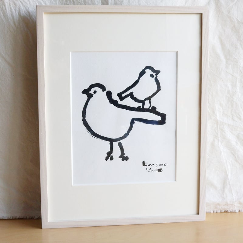 とりの親子 ～サイン入り～ | 矢田勝美の【世界にたったひとつの贈りもの】