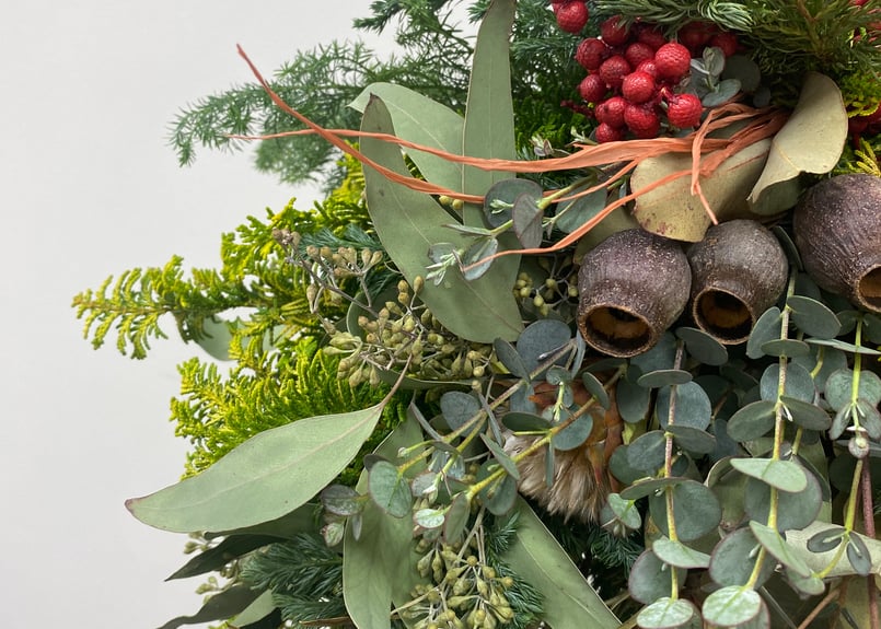 受注生産】フレッシュクリスマススワッグ/本物の針葉樹でひとつひとつ