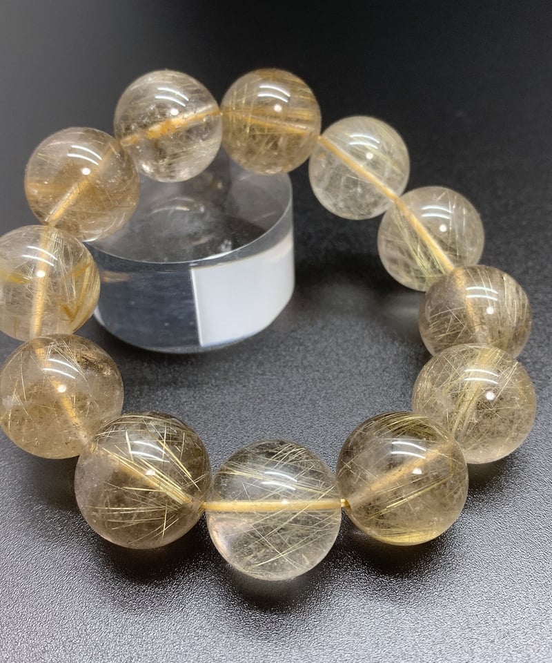 金運UP！ 大玉シャンパンゴールドルチル 18～18.5㎜ 圧巻の