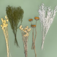 おまかせ】ホワイトグリーン系ドライフラワーブーケ（ウェディング