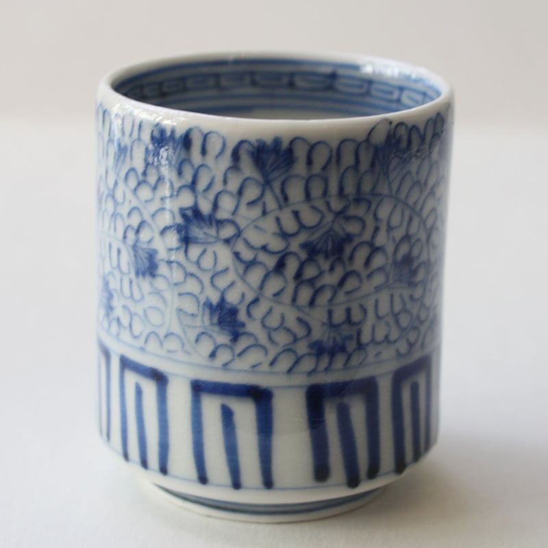 C-10 古伊万里 KOIMARI 染付 微塵唐草文 覗き猪口 | imarimaru