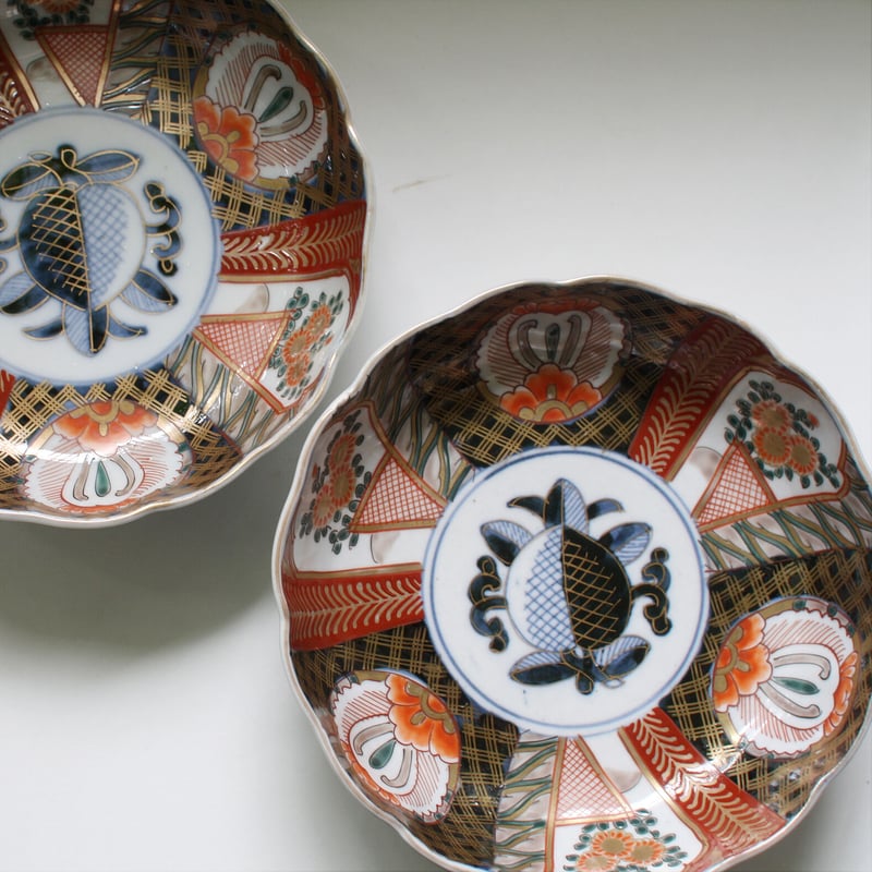 P-157 古伊万里 KOIMARI 染錦 柘榴文 膾皿 5客セット | imarimaru